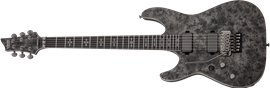 Schecter DIAMOND SERIES Ernie C  C-1 Satin Black Reign Left Handed 6-String Electric Guitar 2023